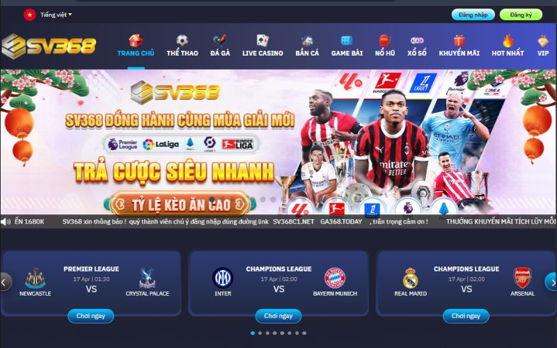 Khám phá SV368 – Điểm đến cá cược đẳng cấp khu vực