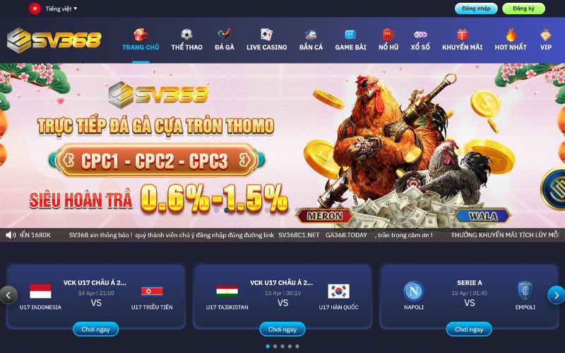 Đôi nét về SV368 - Nhà cái hàng đầu châu Á